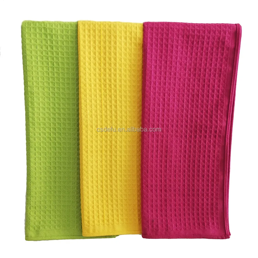 Waffle Weave Microfiber Kitchen Tea Towel - Buy Tea Towel,Microfiber ...