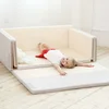 Non-Toxic Baby Play Mat for Infants with Collapsible Fence Edging for Infant Tummy Time and Activity with 12 Deformation Space