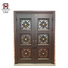 Новый тип двери Последние двойной Вилла вход медь передней основной двери дизайн