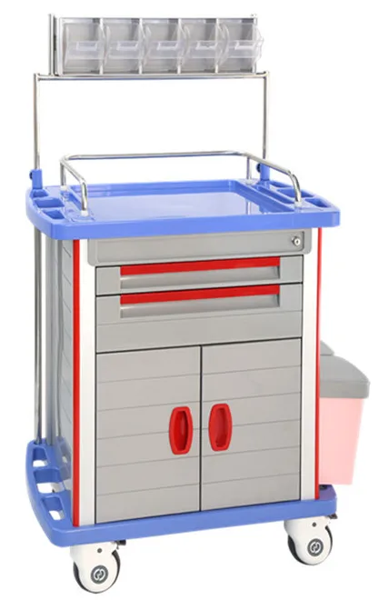 Hospital color steel ambulance mobile anesthesia trolley cart medical device