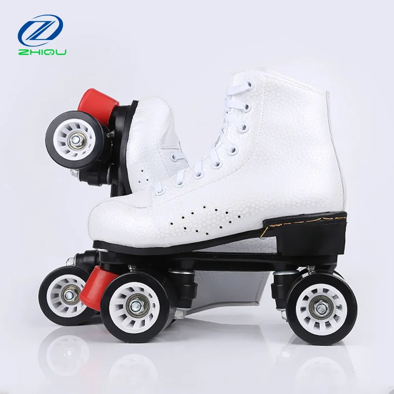 Wholesale Roller Rink Rental Pu 4 Big Wheels Quad Roller Skates Shoes ...