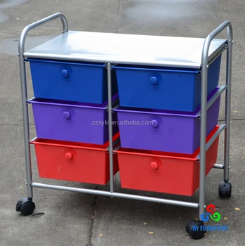 6 Plastic Drawers Kitchen Bedroom Kids Toys Clothes Makeup