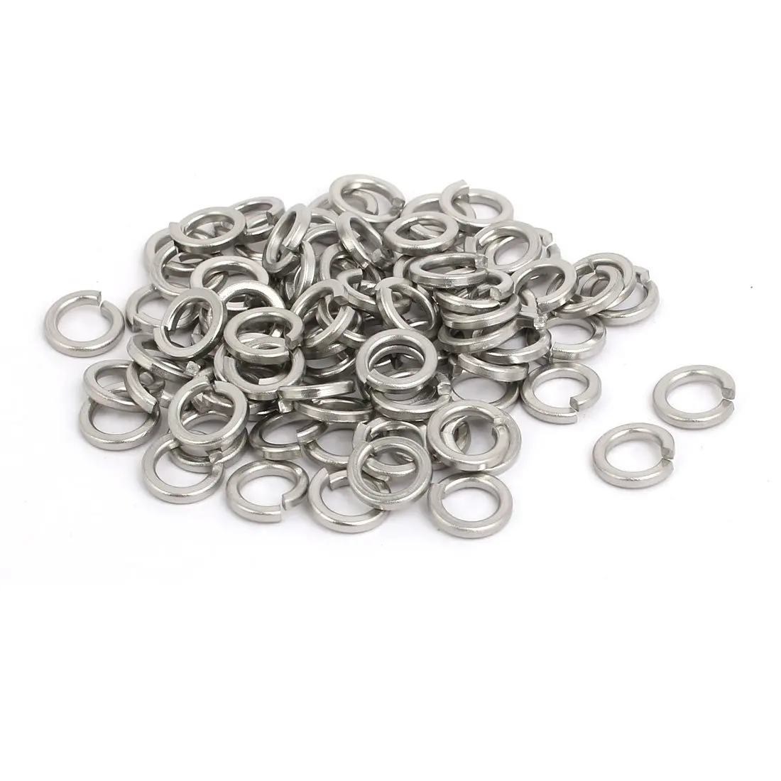 uxcell M5 Inner Diameter 304 Stainless Steel Split Lock Spring Washer Gasket 80pcs