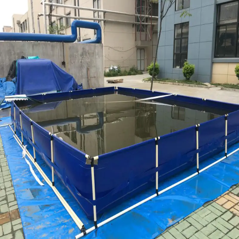 1000l Collapsible Flexible And Foldable Pvc Tarpaulin Fish Farming Tank