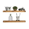 Hot Sale Rustic Pine Floating Shelves Bathroom Living Room Kitchen Solid Wood Floating Shelves