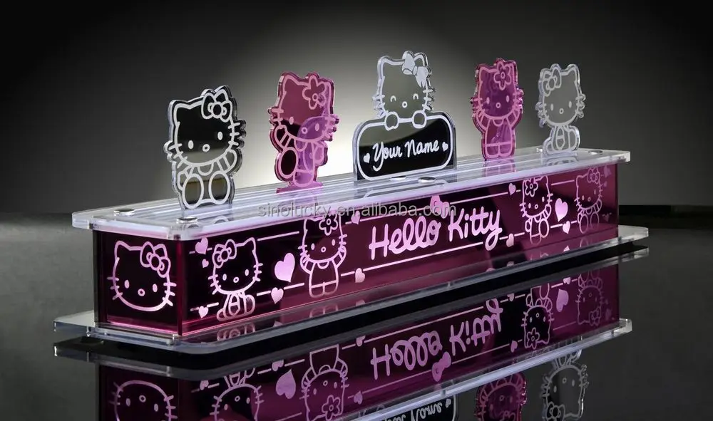 Hello Kitty Led Display Lamp Acrylic Award Display Desk