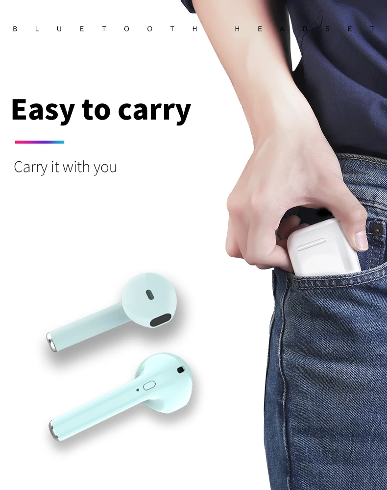 Newest i20 TWS 5.0 Earphone Super Bass Sound Wireless Earbuds Touch Earphones For all Smartphone