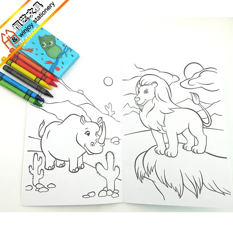 Download A5 Size Drawing Colouring Books For Kids With 4 Pack Water Colored Pen And Crayon Set Buy Kids Colouring Books Colouring Books Colouring Book For Children Product On Alibaba Com