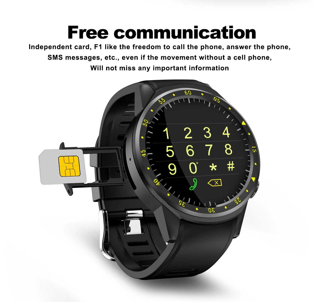 Wholesale new supplier F1 Smart Watch with Altimeter GPS Smartwatch Heart Rate Sport Wristwatch for IOS Android From m.alibaba