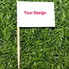 custom design white blank wooden toothpicks flag