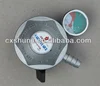Factory Supply Ghana Kenya 20mm Silver Safety Butane Gas Valve Regulator Gas Meter Regulator With Hose LPG Gas CylinderRegulator