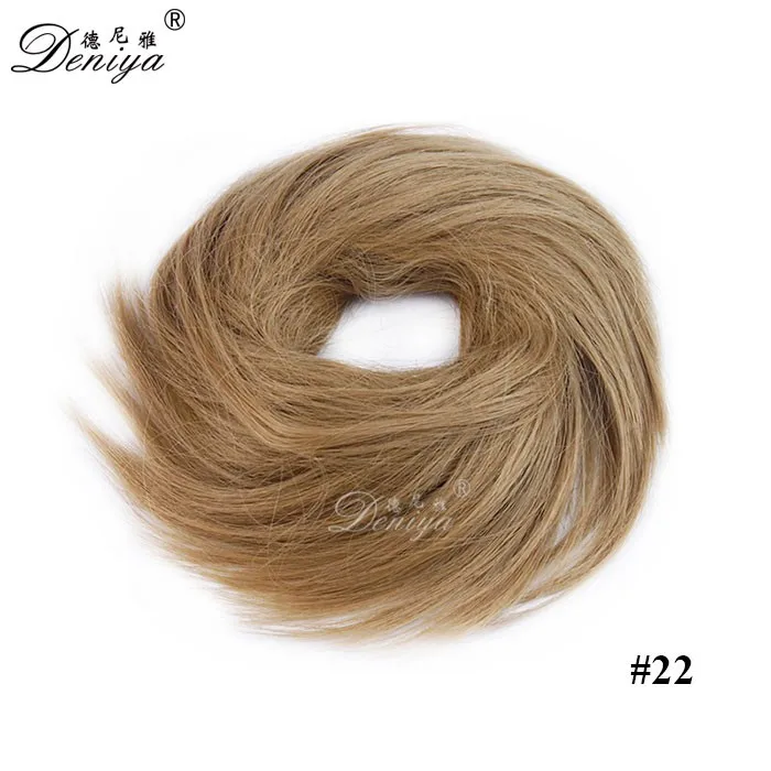 Shag Fake Hair Bun For White Women Wig Chignon Hair Pieces The