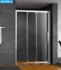 Adjustable shower glass door 3 panel sliding shower door