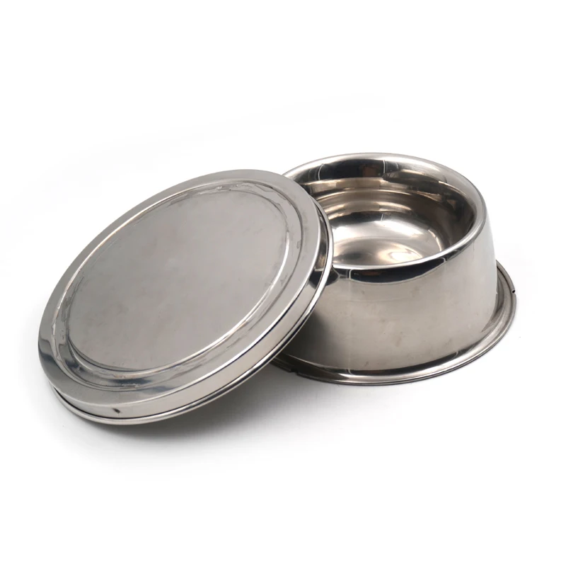 Stainless Steel Pet Bowl With Lid/stainless Steel Dog Pet Feeder With