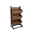 home brown cheap willow basket display organizer rack