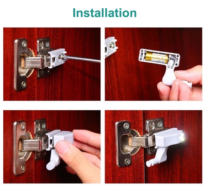 Auto open and close LED chip Kitchen Cabinet Cupboard Wardrobe sensor light switch electrical induction lamp hinge