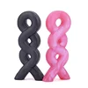 China Supplier Wholesale Food Grade Baby Teething Twist Silicone Pendant Necklace