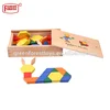 Best Selling ASTM Certified Toy Birch Wood 60Pcs Pattern Blocks Intelligent Toy For Kids