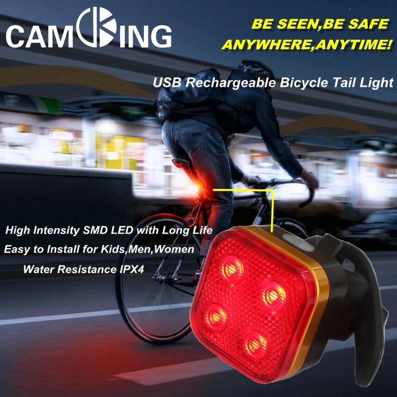 Bicycle Red LED Brake light Outdoor Water resistant Cycling Hiking Safe NEW