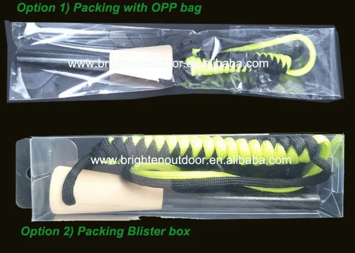 Survival Handle Magnesium Flint Stone Fire Starter For Outdoor