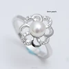 china jewelry factory offer 925 sterling silver flower shape pearl moti ring design for women