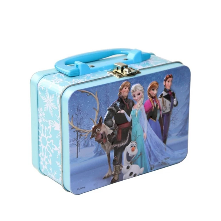 Bodenda High quality gift cookie cartoon metal gift box with handle
