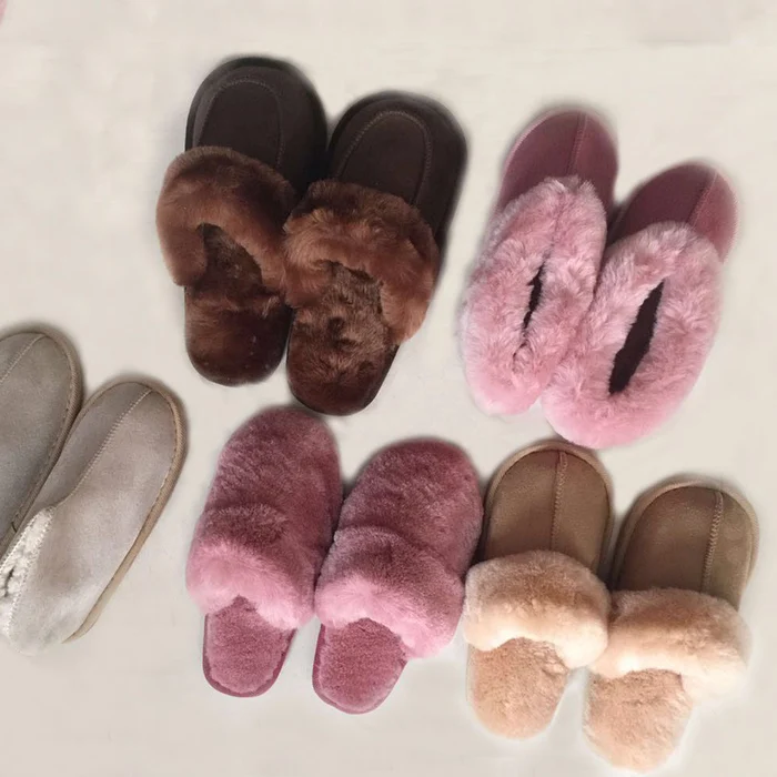 lamb fur slippers