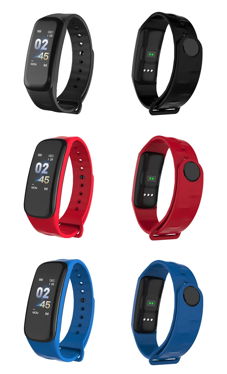 C1 Plus Smart Fitness Band Blood Pressure Colorful Touch Screen Gps