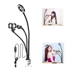 Studio Selfie Ring Light with Cell Phone Holder Microphone Holder for Live Stream Makeup