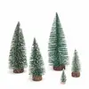 Mini Christmas Tree White Snow Pine Flocking Desktop Window Decoration Small Christmas Decoration 3-30cm