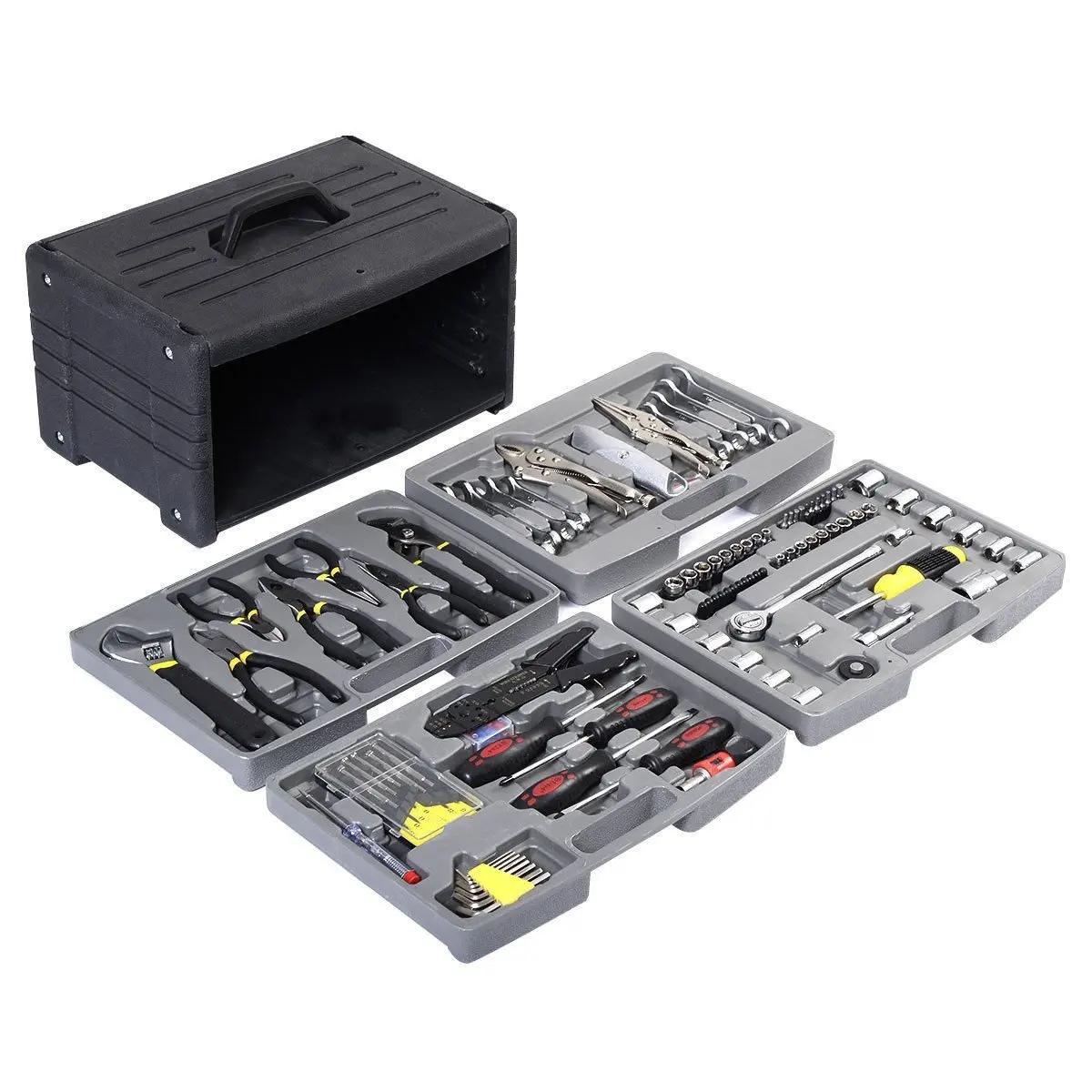 New 99 PCS Garage Tool Mechanic's Tool Kit Set Shop Vehicle Repair four floors - By Choice Products