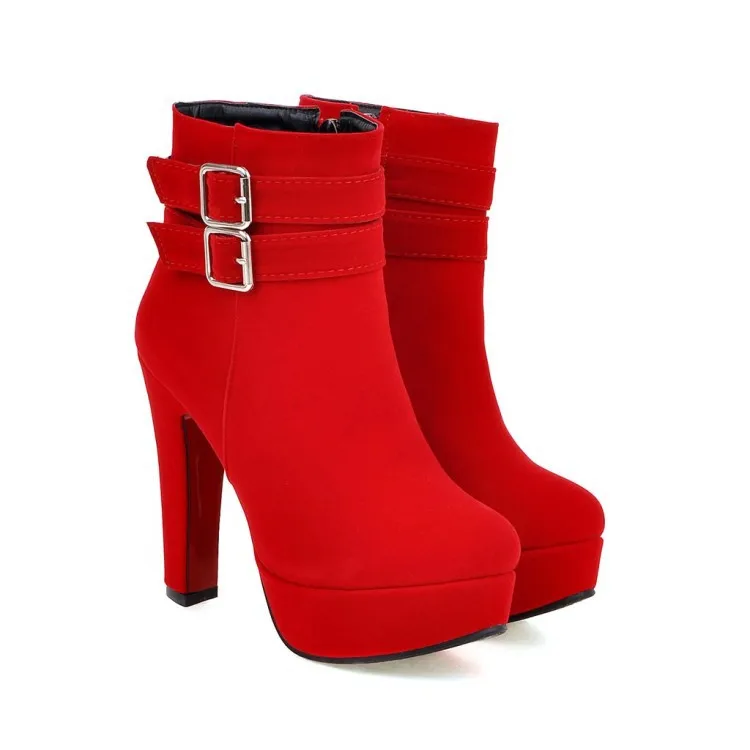 red short heels