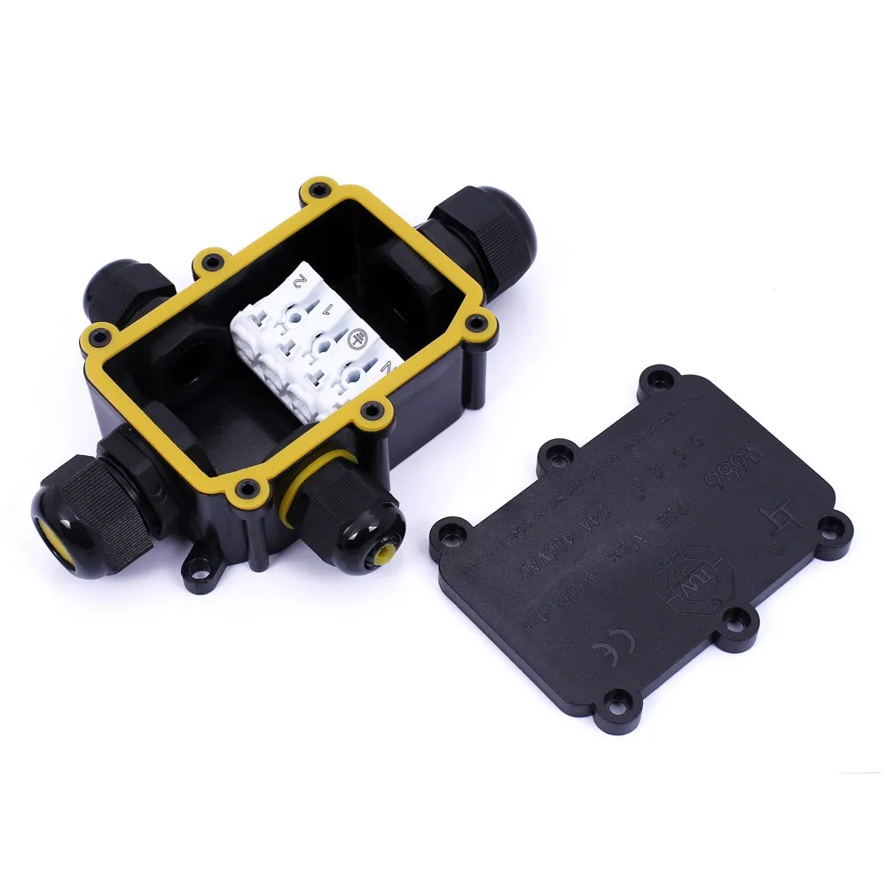 High Quality Plastic 4 Way Connector Ip68 Waterproof Cable Junction Box ...