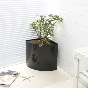 Black Triangle Corner Flower Pot Painted Plastic Pp Garden Black Triangle Corner Flower Pot Painted Plastic Pp Garden Planter