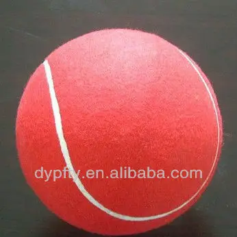 red inflatable jumbo tennis balls