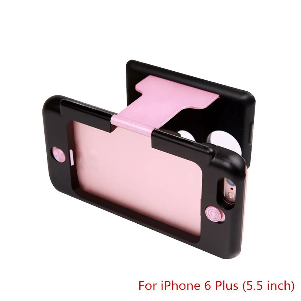 Rose Gold - Mini 3D Virtual Reality Glasses Portable VR Glasses Phone Case 3D Viewer Phone Case Handheld HD VR Virtual Reality 3D Glasses for iPhone 6 6s (for iPhone 6 Plus (5.5 inch)