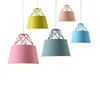 Simple modern creative macaron colorful lamp shade LED indoor pendant light for restaurant study