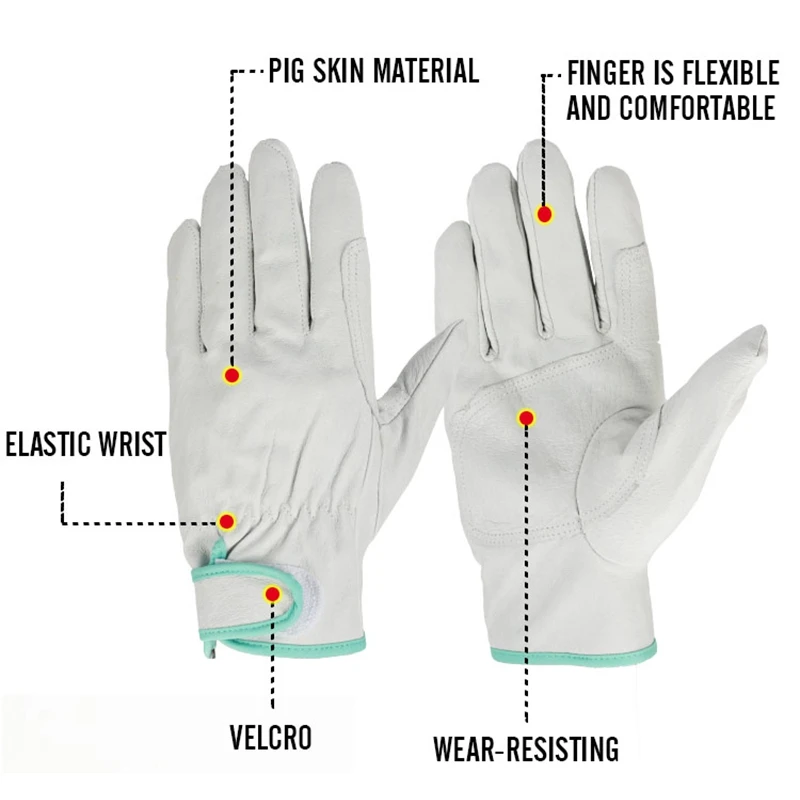 White Korea Style Working Gloves Hand Safety Pigskin Gloves Buy