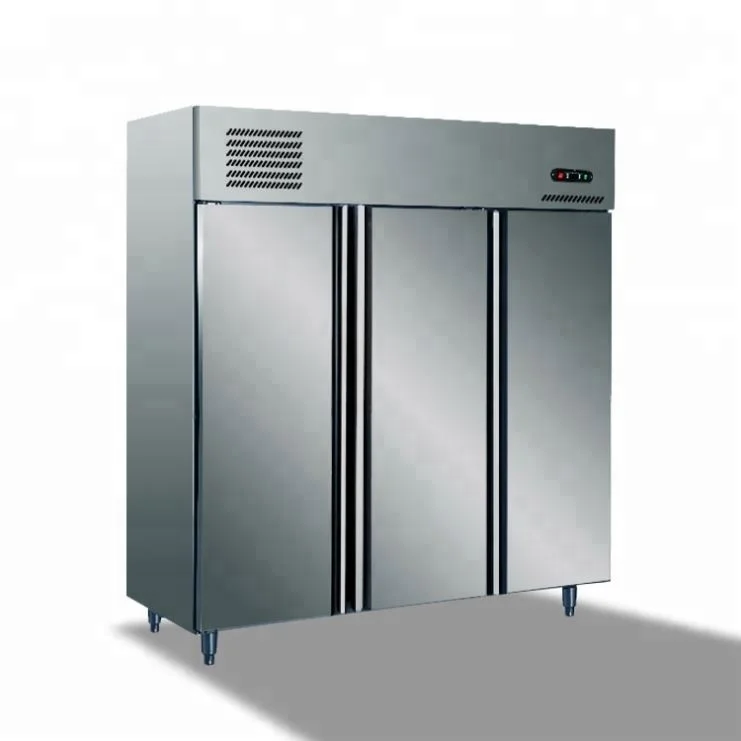 Four Door Upright Half Freezer Half Refrigerator Deep Freezer