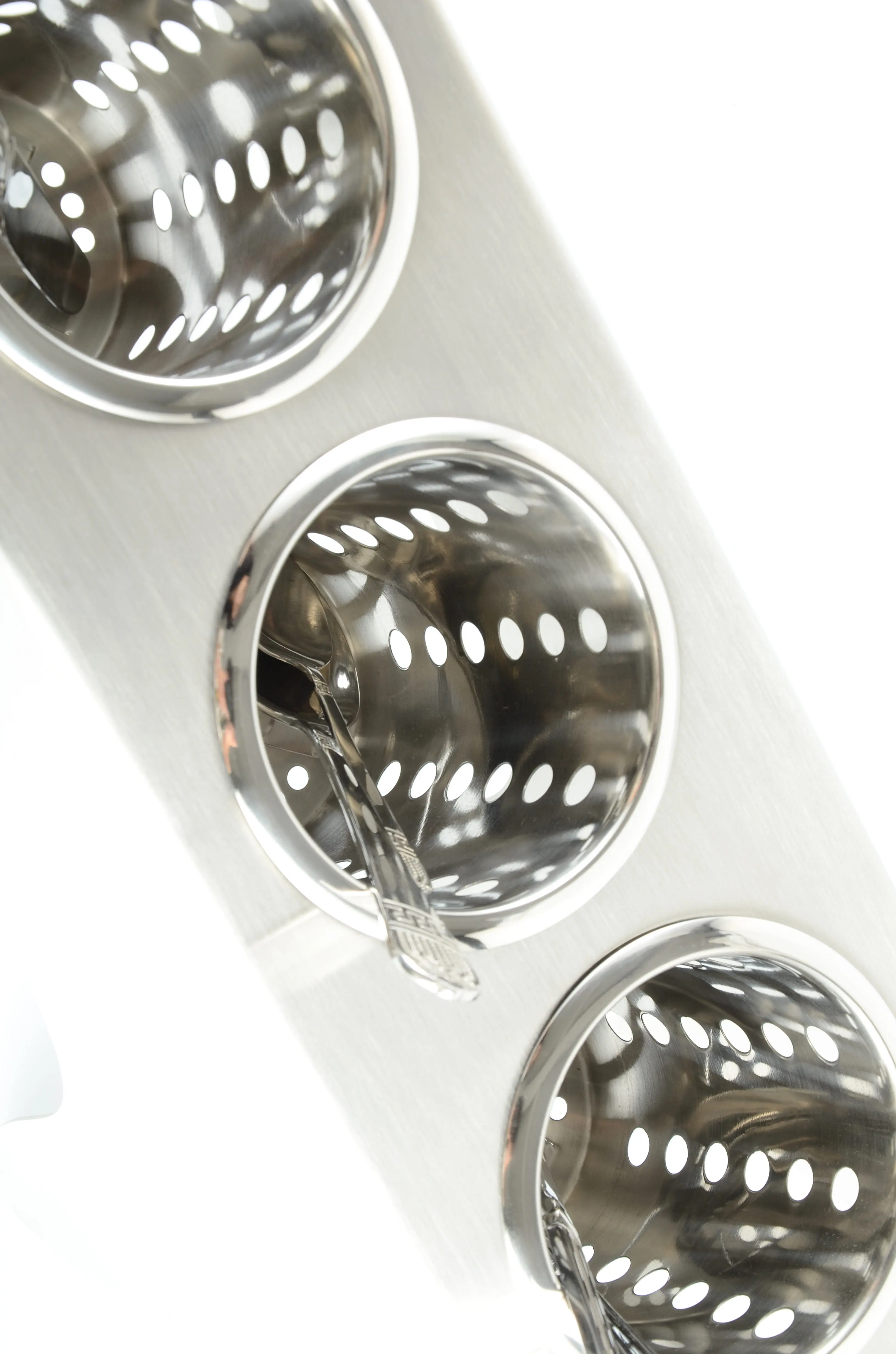 Stainless Steel 3 Tier Silverware Organizer Cutlery Holder Flatware