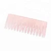 Rose Quartz Head Roller Massager , Stone Hair Massage Comb
