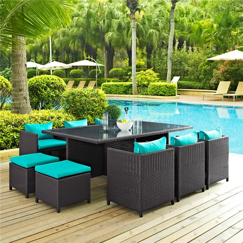 Outdoor Rattan Dinning Chair And Table In Garden Furniture - Buy Dining