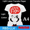 100 Sheets/Lot A4 Laser Transfer Paper T-shirt Laser Light Transfer Paper Laser Light Cotton Transfer Paper