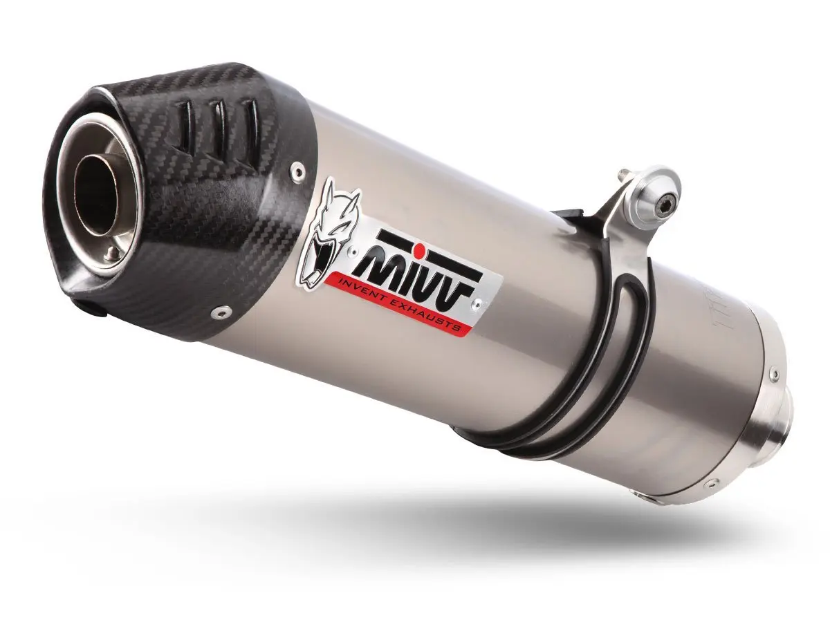 Mivv K.028.LNC KAWASAKI Z 750 R 2013 EXHAUST SLIP-ON MUFFLER OVAL TITANIUM CARBON CAP