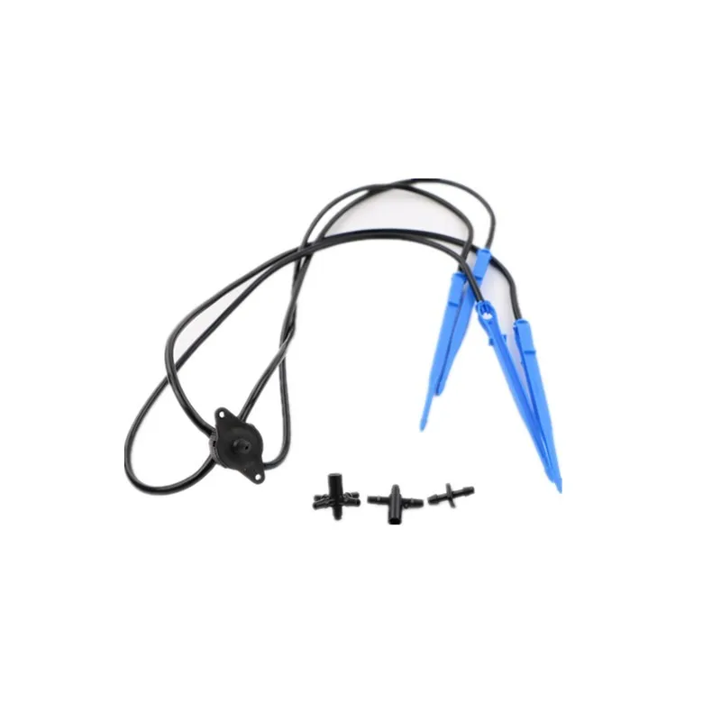Goutteur flèche à quatre branches pour irrigation goutte-à-goutte, avec tube et goutteur PC