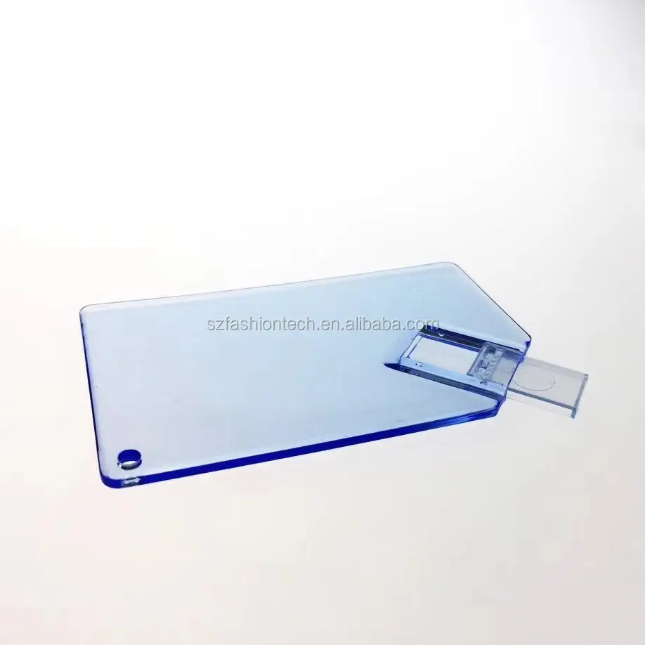 Clear acrylic card USB flash drive memory stick custom logo pen drives wholesale gadgets - ANKUX.COM