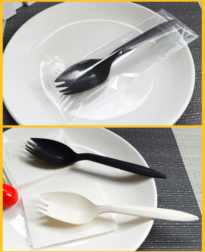 High Quality Individually Wrapped Spork Biodegradable Mini Bulk Plastic Spork Compostable Spork