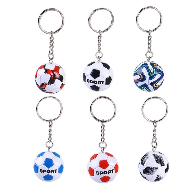 Promo Pu Foam Football Metal Key Chain Soccer Ball Keychain World Cup