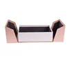 OEM logo custom rectangle recycled pink gift paper box clothing