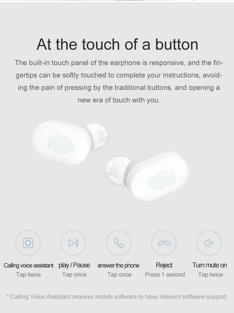 xiaomi mi AirDots invisible wireless bluetooth sport earphone for sale - ANKUX.COM